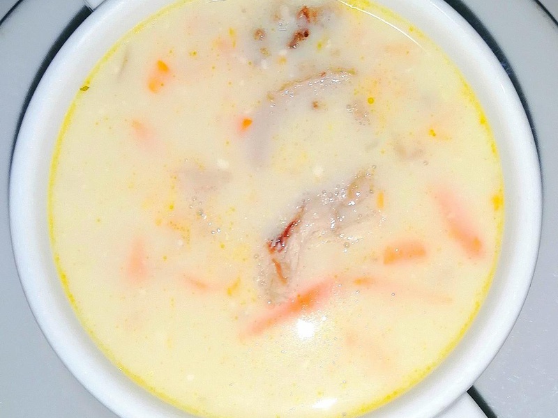 Суп с плавленным сыром 