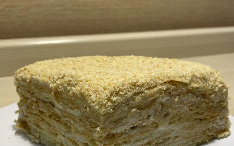 Торт Наполеон с масляно-заварным кремом